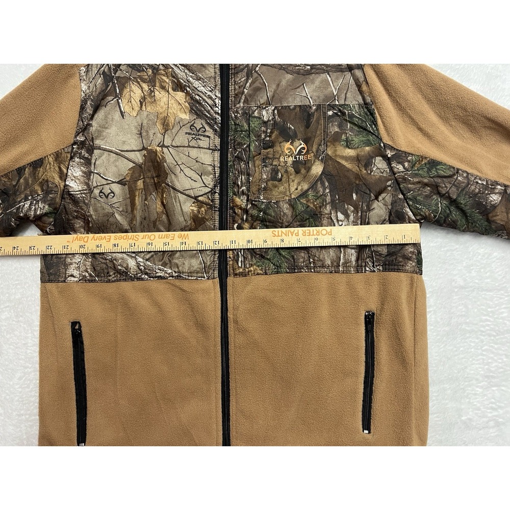 Realtree Xtra Camo Fleece Jacket Mens XL Full Zip Hunting Outdoor Brown - Picture 12 of 16